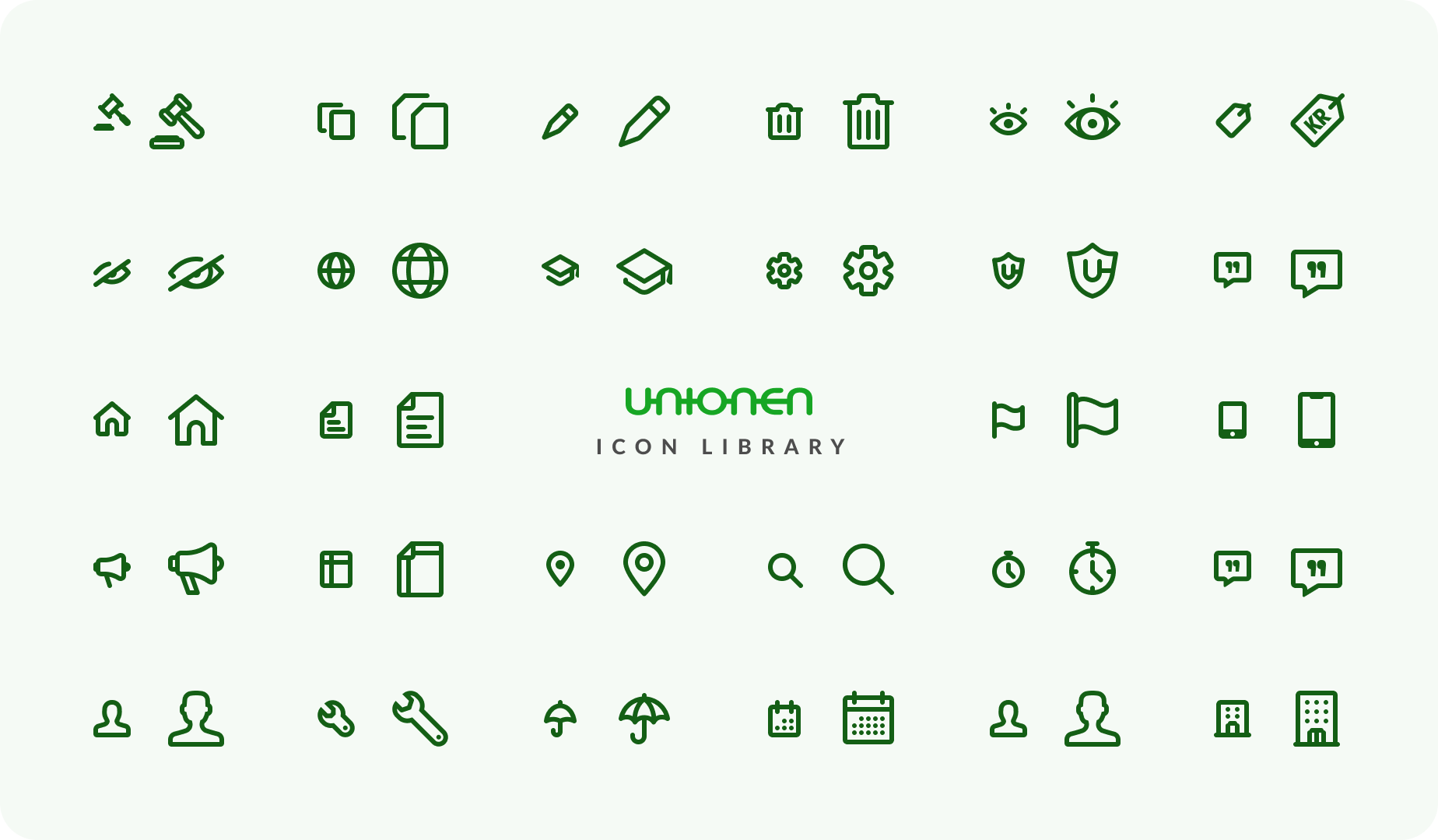 Icons from the design system